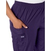 image:imageCherokee Scrubs for Women Cargo Pant Natural Rise Tapered PullOn Bottom with 4 Pockets  Fade Resistant Fabric  4200Eggplant