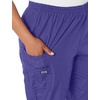 image:imageCherokee Scrubs for Women Cargo Pant Natural Rise Tapered PullOn Bottom with 4 Pockets  Fade Resistant Fabric  4200Grape