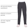 image:imageCherokee Scrubs for Women Cargo Pant Natural Rise Tapered PullOn Bottom with 4 Pockets  Fade Resistant Fabric  4200Pewter