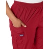 image:imageCherokee Scrubs for Women Cargo Pant Natural Rise Tapered PullOn Bottom with 4 Pockets  Fade Resistant Fabric  4200Red