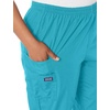 image:imageCherokee Scrubs for Women Cargo Pant Natural Rise Tapered PullOn Bottom with 4 Pockets  Fade Resistant Fabric  4200Turquoise
