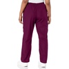 image:imageCherokee Scrubs for Women Cargo Pant Natural Rise Tapered PullOn Bottom with 4 Pockets  Fade Resistant Fabric  4200Wine