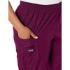 image:imageCherokee Scrubs for Women Cargo Pant Natural Rise Tapered PullOn Bottom with 4 Pockets  Fade Resistant Fabric  4200Wine