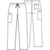 image:imageCherokee Unisex Scrub Pants for Men amp Women Drawstring Cargo Medical Uniform Straight Leg Nursing Scrub Bottoms  4100Hunter