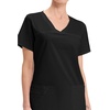 image:imageCherokee WW Core Stretch Scrub Tops Women VNeck 3 PocketsBlack