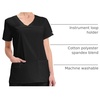 image:imageCherokee WW Core Stretch Scrub Tops Women VNeck 3 PocketsBlack