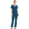 image:imageCherokee WW Core Stretch Scrub Tops Women VNeck 3 PocketsCaribbean Blue