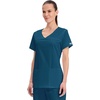 image:imageCherokee WW Core Stretch Scrub Tops Women VNeck 3 PocketsCaribbean Blue
