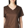 image:imageCherokee WW Core Stretch Scrub Tops Women VNeck 3 PocketsChocolate