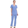 image:imageCherokee WW Core Stretch Scrub Tops Women VNeck 3 PocketsCiel