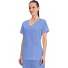 image:imageCherokee WW Core Stretch Scrub Tops Women VNeck 3 PocketsCiel
