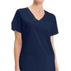 image:imageCherokee WW Core Stretch Scrub Tops Women VNeck 3 PocketsNavy
