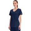 image:imageCherokee WW Core Stretch Scrub Tops Women VNeck 3 PocketsNavy