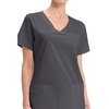 image:imageCherokee WW Core Stretch Scrub Tops Women VNeck 3 PocketsPewter