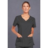 image:imageCherokee WW Core Stretch Scrub Tops Women VNeck 3 PocketsPewter