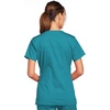 image:imageCherokee WW Core Stretch Scrub Tops Women VNeck 3 PocketsTeal Blue