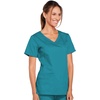 image:imageCherokee WW Core Stretch Scrub Tops Women VNeck 3 PocketsTeal Blue