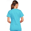 image:imageCherokee WW Core Stretch Scrub Tops Women VNeck 3 PocketsTurquoise