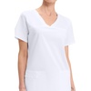 image:imageCherokee WW Core Stretch Scrub Tops Women VNeck 3 PocketsWhite