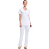 image:imageCherokee WW Core Stretch Scrub Tops Women VNeck 3 PocketsWhite