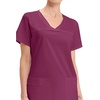 image:imageCherokee WW Core Stretch Scrub Tops Women VNeck 3 PocketsWine