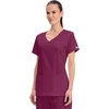 image:imageCherokee WW Core Stretch Scrub Tops Women VNeck 3 PocketsWine