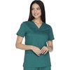 image:imageCherokee WW Core Stretch Womens Scrubs Top VNeck 2 Way Medical Scrub TopHunter Green