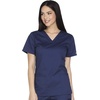 image:imageCherokee WW Core Stretch Womens Scrubs Top VNeck 2 Way Medical Scrub TopNavy