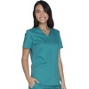 image:imageCherokee WW Core Stretch Womens Scrubs Top VNeck 2 Way Medical Scrub TopTeal Blue