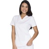 image:imageCherokee WW Core Stretch Womens Scrubs Top VNeck 2 Way Medical Scrub TopWhite