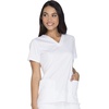 image:imageCherokee WW Core Stretch Womens Scrubs Top VNeck 2 Way Medical Scrub TopWhite