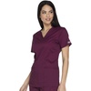 image:imageCherokee WW Core Stretch Womens Scrubs Top VNeck 2 Way Medical Scrub TopWine