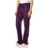 image:imageCherokee WW Originals Scrub Pants for Women Flare Leg 3 PocketsEggplant