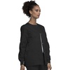 image:imageCherokee WW Originals Scrubs Jacket for Women Snap Front 3 PocketsBlack