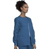 image:imageCherokee WW Originals Scrubs Jacket for Women Snap Front 3 PocketsCaribbean Blue