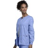 image:imageCherokee WW Originals Scrubs Jacket for Women Snap Front 3 PocketsCiel