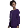 image:imageCherokee WW Originals Scrubs Jacket for Women Snap Front 3 PocketsEggplant