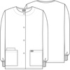 image:imageCherokee WW Originals Scrubs Jacket for Women Snap Front 3 PocketsEggplant