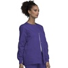 image:imageCherokee WW Originals Scrubs Jacket for Women Snap Front 3 PocketsGrape