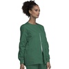 image:imageCherokee WW Originals Scrubs Jacket for Women Snap Front 3 PocketsHunter Green
