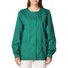 image:imageCherokee WW Originals Scrubs Jacket for Women Snap Front 3 PocketsHunter Green