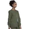 image:imageCherokee WW Originals Scrubs Jacket for Women Snap Front 3 PocketsOlive