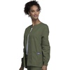 image:imageCherokee WW Originals Scrubs Jacket for Women Snap Front 3 PocketsOlive