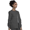 image:imageCherokee WW Originals Scrubs Jacket for Women Snap Front 3 PocketsPewter