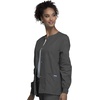 image:imageCherokee WW Originals Scrubs Jacket for Women Snap Front 3 PocketsPewter