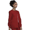 image:imageCherokee WW Originals Scrubs Jacket for Women Snap Front 3 PocketsRed