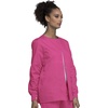 image:imageCherokee WW Originals Scrubs Jacket for Women Snap Front 3 PocketsShocking Pink