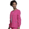 image:imageCherokee WW Originals Scrubs Jacket for Women Snap Front 3 PocketsShocking Pink