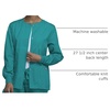 image:imageCherokee WW Originals Scrubs Jacket for Women Snap Front 3 PocketsTeal Blue