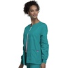 image:imageCherokee WW Originals Scrubs Jacket for Women Snap Front 3 PocketsTeal Blue